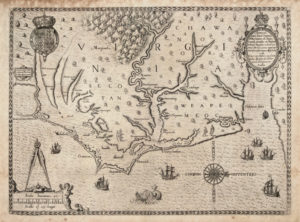 1585 Map of Virginia and North Carolina Coasts 3