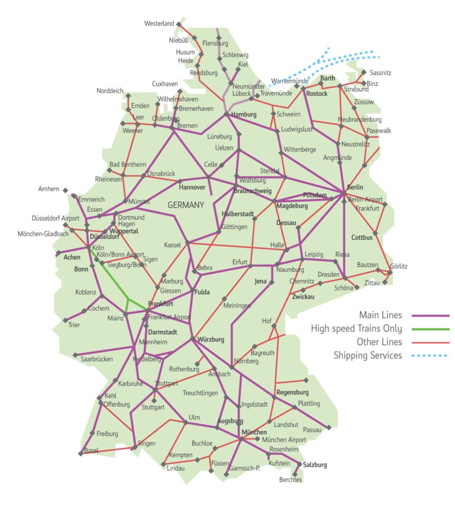 Rail Routes in Germany - Smoke Tree Manor